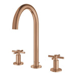 Grohe Atrio 3 Delikli Ankastre Lavabo Bataryası (4 Çubuklu Volan) L-Boy, Fırçalı Bakır - Ürün Görseli