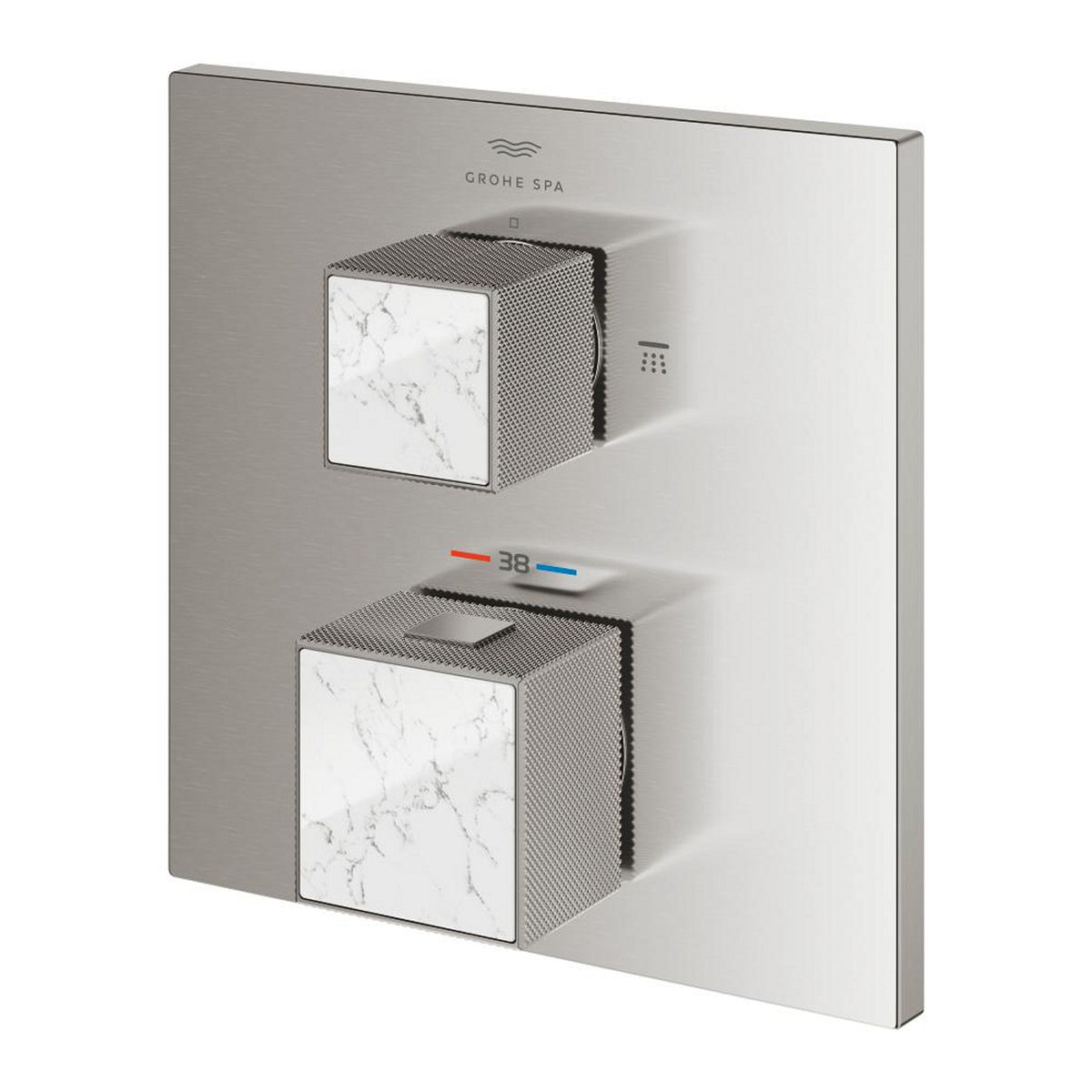 Grohe Allure Brilliant Private Collection Ankastre Termostatik Banyo Bataryası (2 Yollu, Sıva Üstü Grubu), Paslanmaz Çelik - Ürün Görseli