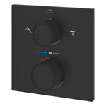 Grohe Allure Termostatik Ankastre Banyo ve Duş Bataryası (Sıva Üstü Grubu), 2 Yollu, Hayalet Siyah - Ürün Görseli