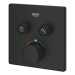 Grohe Grohtherm SmartControl Akış Kontrollü Ankastre Termostatik Banyo Bataryası (2 Yollu, Sıva Üstü Grubu), Hayalet Siyah - Ürün Görseli