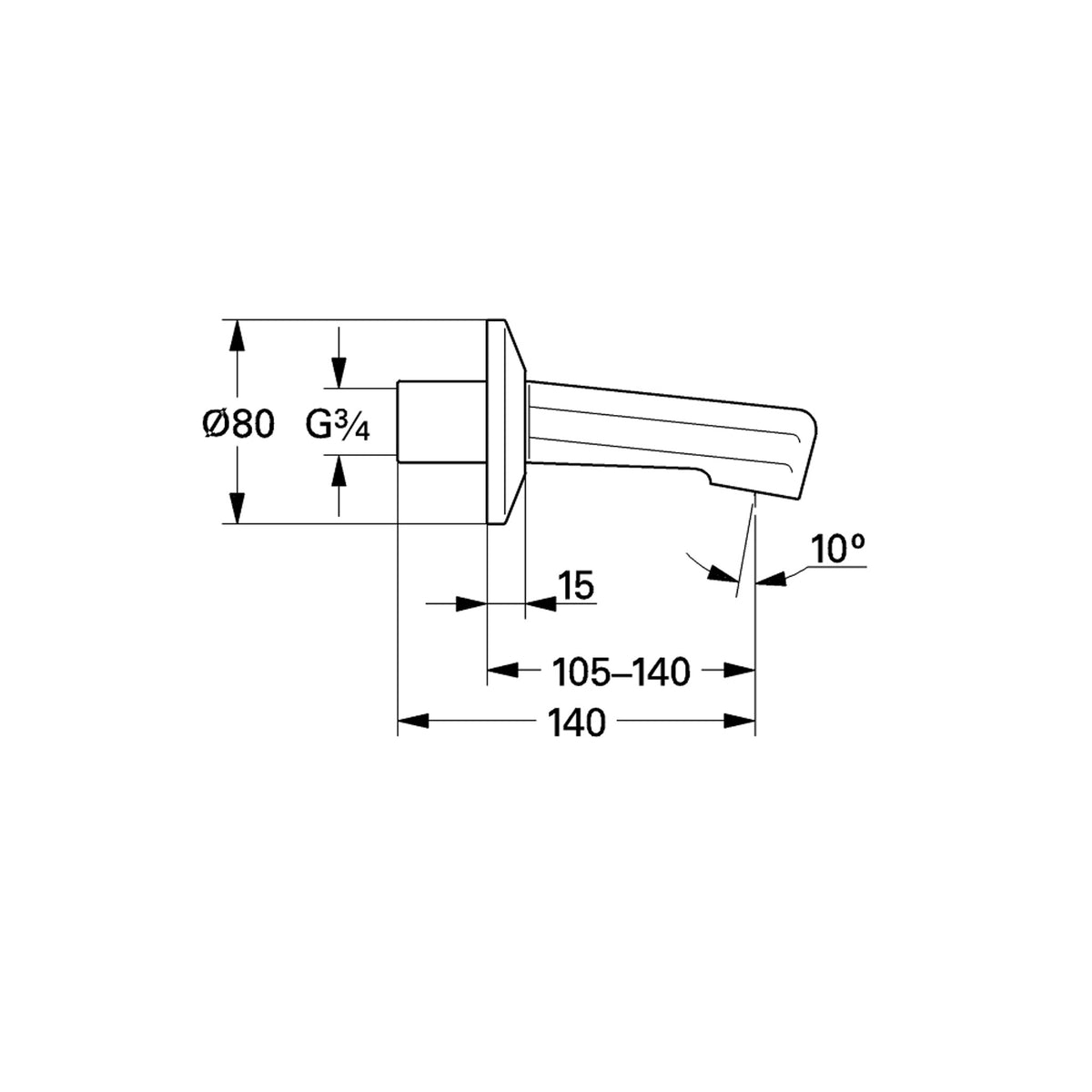 Grohe Çıkış Ucu - Teknik Çizim