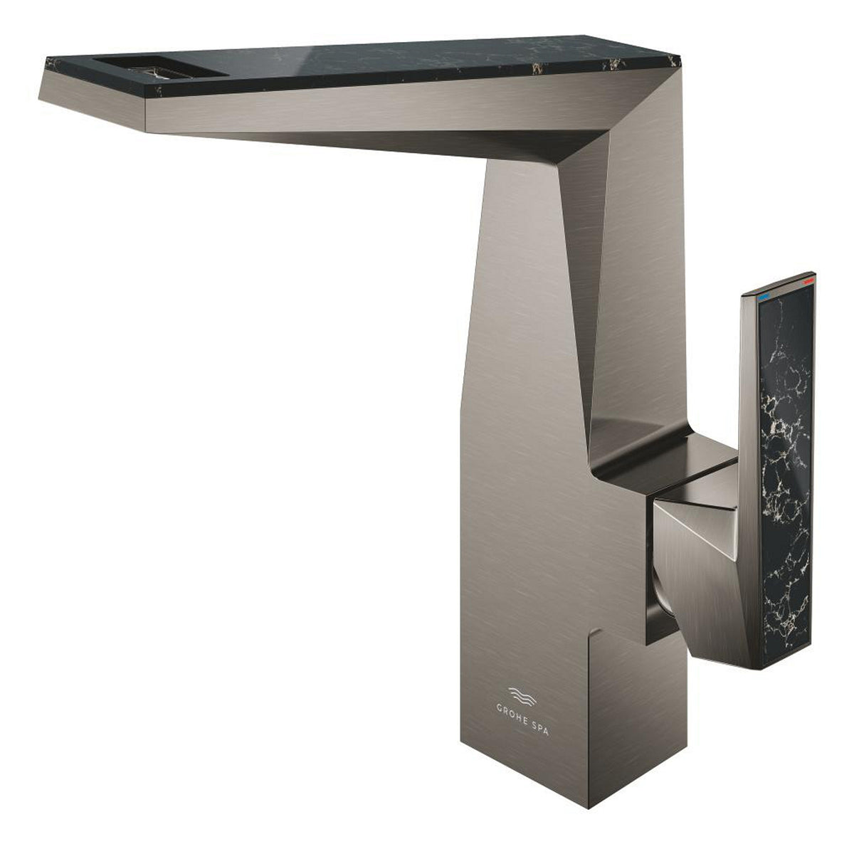 Grohe Allure Brilliant Private Collection L-Boy Sifon Kumandalı Yüksek Lavabo Bataryası, Fırçalı Sert Grafit - Ürün Görseli
