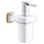 Grohe Grandera Seramik Sıvı Sabunluk Ve Tutacağı, Krom-Altın - Ürün Görseli