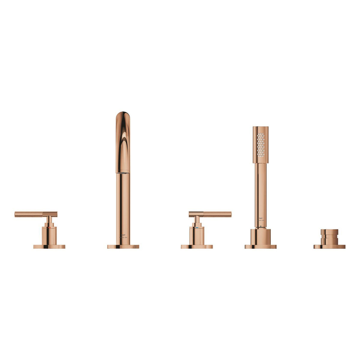 Grohe Atrio Private Collection 5 Delikli Ankastre Küvet Bataryası (Sıva Üstü Grubu), Bakır - Ürün Görseli