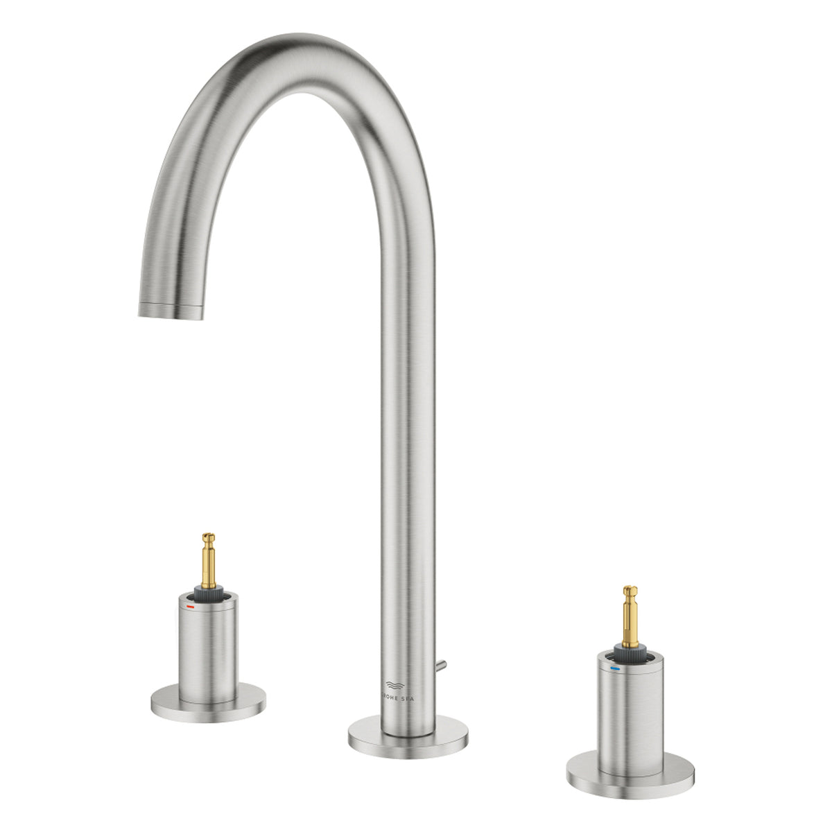 Grohe Atrio Private Collection 3 Delikli Ankastre Sifon Kumandalı Lavabo Bataryası (L-Boy), Paslanmaz Çelik - Ürün Görseli