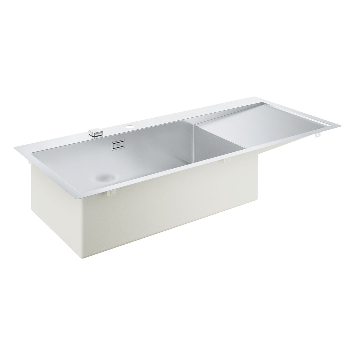 Grohe K1000 Damlalıklı Tek Gözlü Eviye, Paslanmaz Çelik (Sağ Damlalıklı, 116x52 cm) - Ürün Görseli