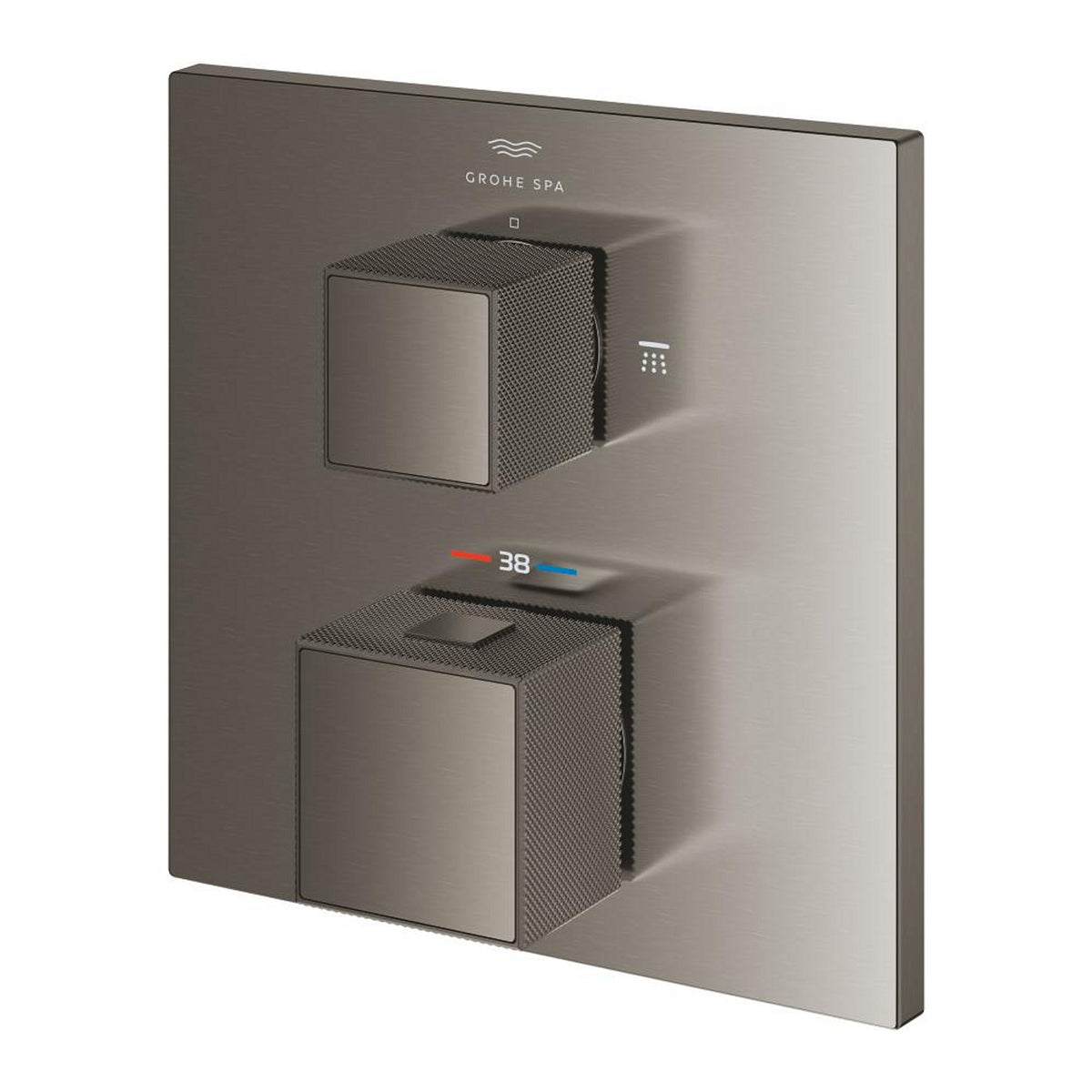 Grohe Allure Brilliant Private Collection Ankastre Termostatik Banyo Bataryası (2 Yollu, Sıva Üstü Grubu), Fırçalı Sert Grafit - Ürün Görseli
