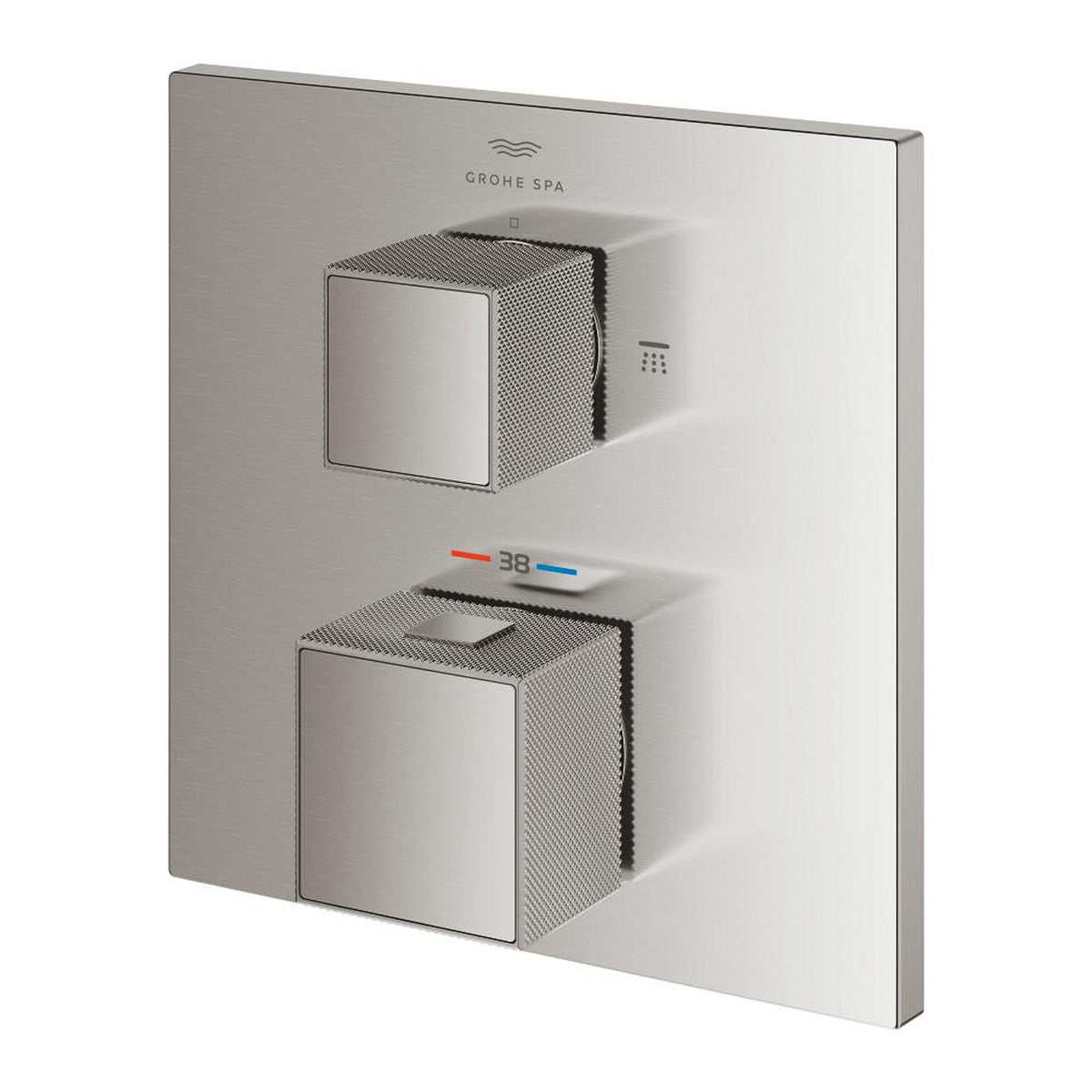 Grohe Allure Brilliant Private Collection Ankastre Termostatik Banyo Bataryası (2 Yollu, Sıva Üstü Grubu), Paslanmaz Çelik - Ürün Görseli