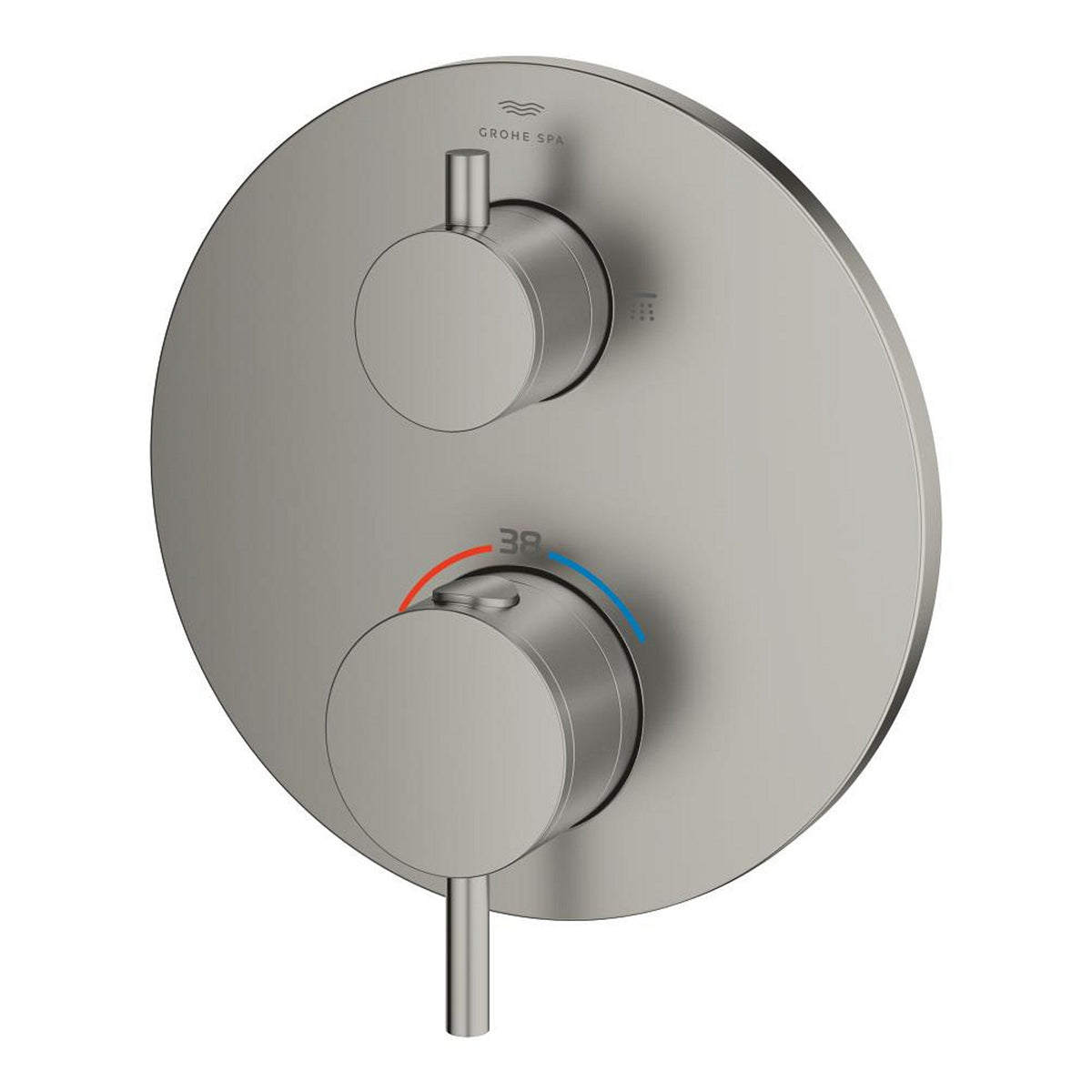Grohe Atrio Termostatik Banyo/Duş Bataryası (Sıva Üstü Grubu), 2 Yollu, Saten Çelik - Ürün Görseli