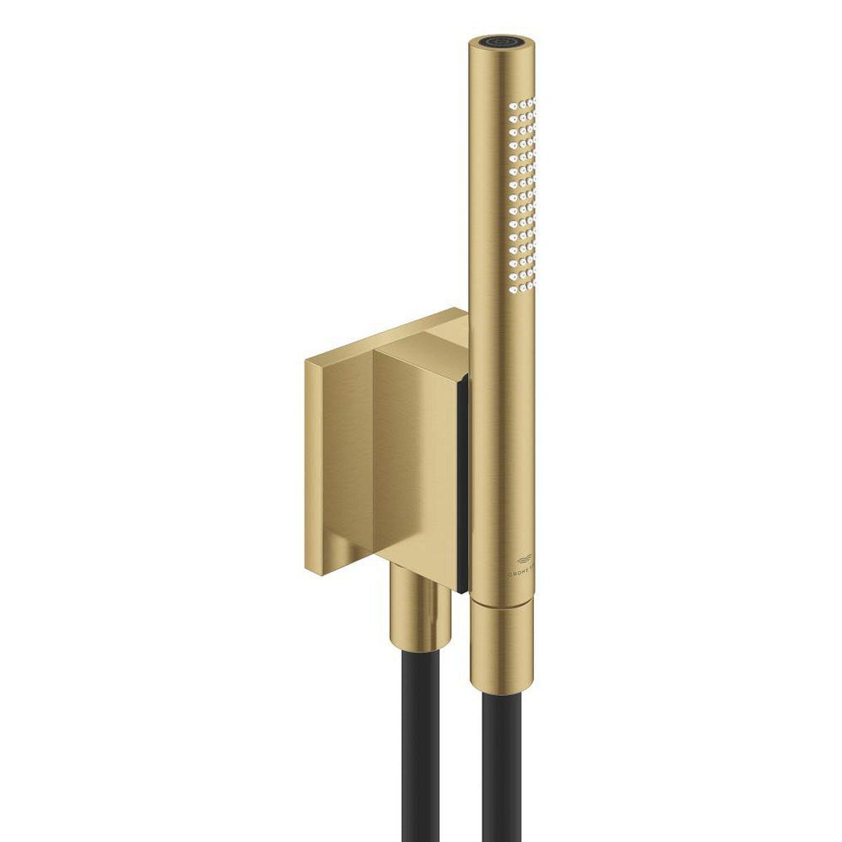Grohe Rainshower Aqua Stick Ankastre Bağlantılı Manyetik El Duşu Seti, 2 Akışlı, Fırçalı Altın (Siyah Duş Hortumu) - Ürün Görseli