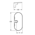 Grohe Tempesta EasyReach Etajerli Sabunluk, Akrilik, Sürgülü Duş Takımları İçin - Teknik Çizim