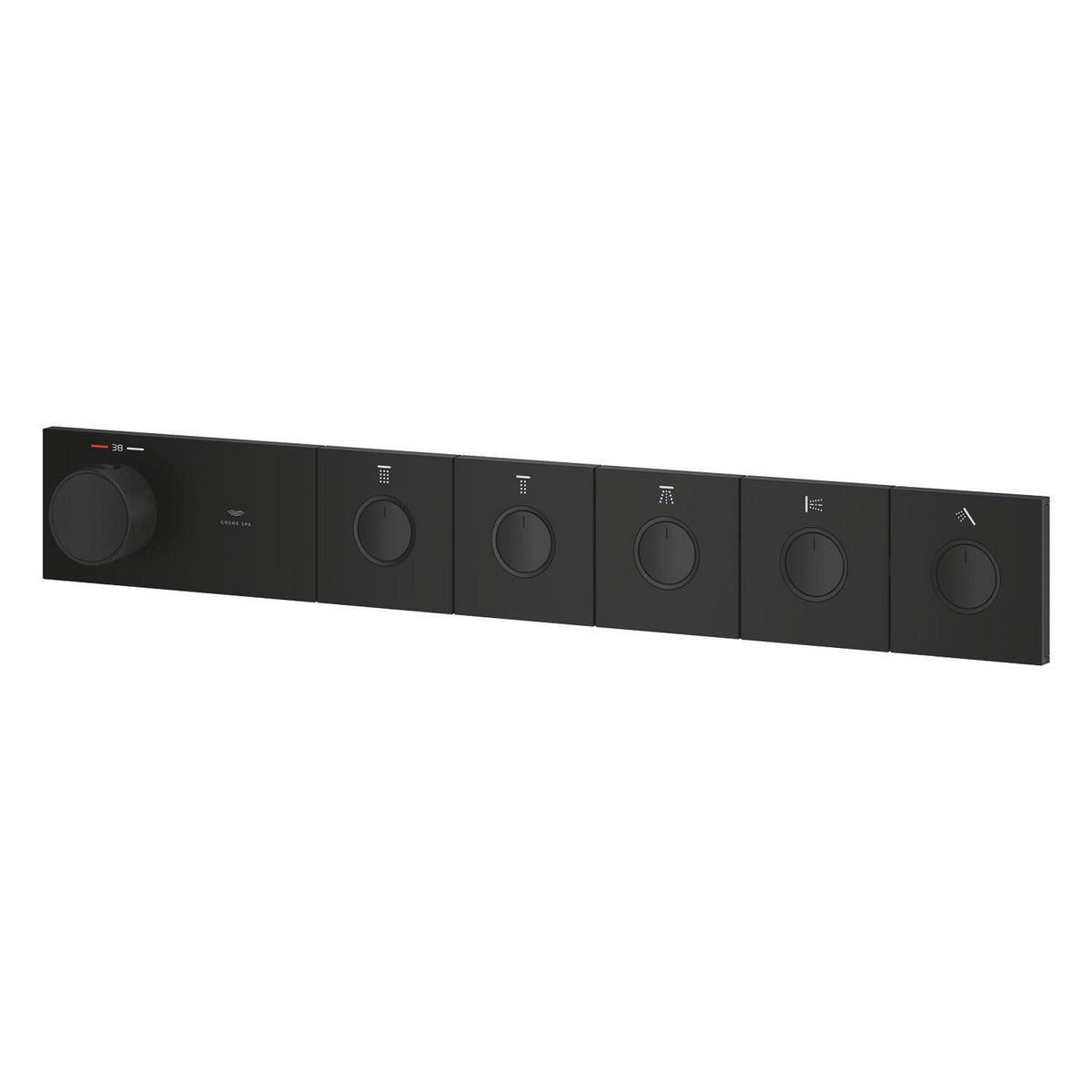 Grohe Grohtherm Aqua Tiles SmartControl Termostatik Ankastre Banyo Bataryası, 5 Çıkışlı, Hayalet Siyah (Sıva Üstü Grubu) - Ürün Görseli