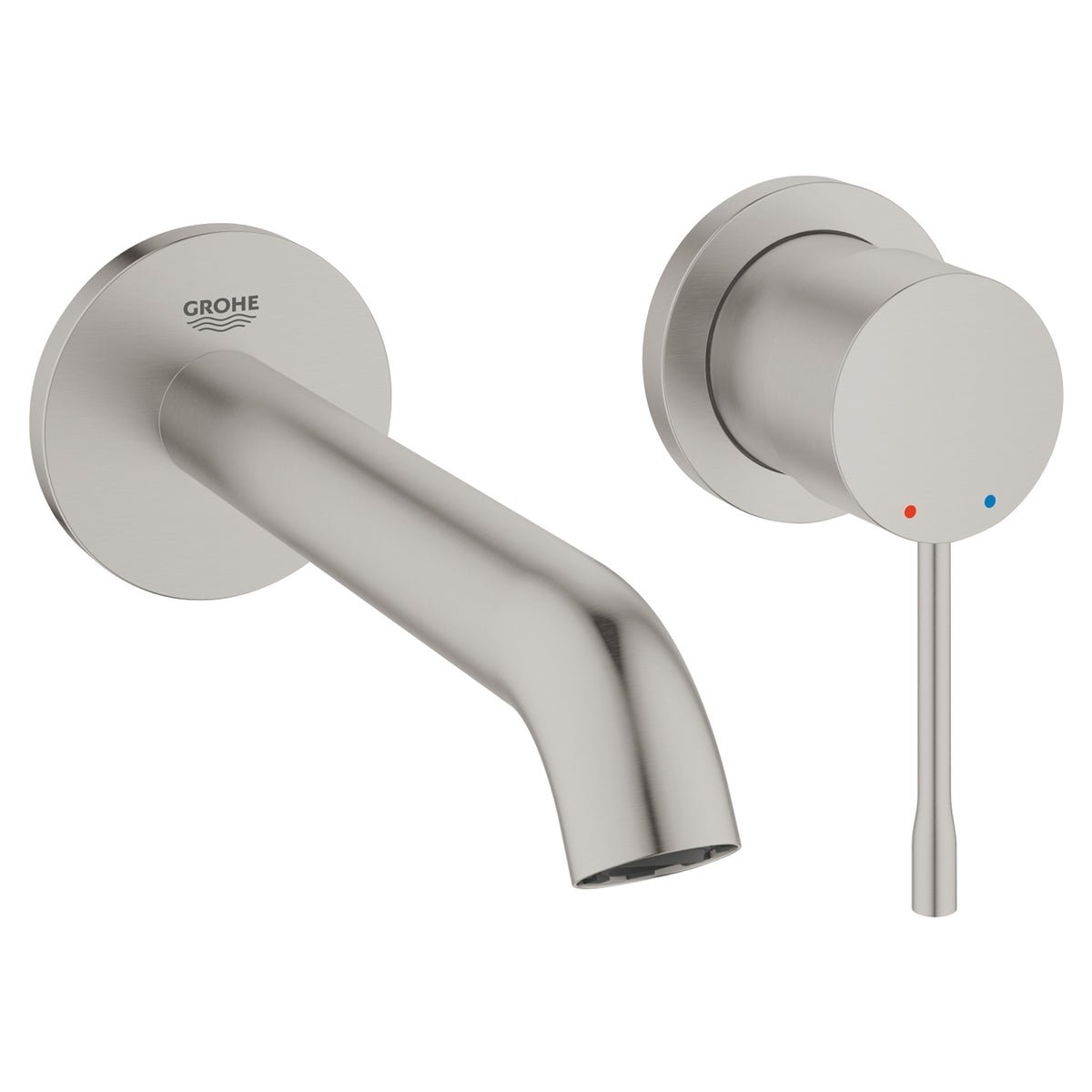 Grohe Essence New Duvardan Ankastre Lavabo Bataryası (Sıva Üstü Grubu), Paslanmaz Çelik - Ürün Görseli