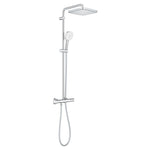 Grohe Tempesta Cosmopolitan System 250 Kare Duvara Monte Termostatik Bataryalı Duş Kolonu, Krom-Beyaz - Ürün Görseli