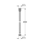 Grohe Relexaflex 2000 Metal Duş Hortumu - Teknik Çizim