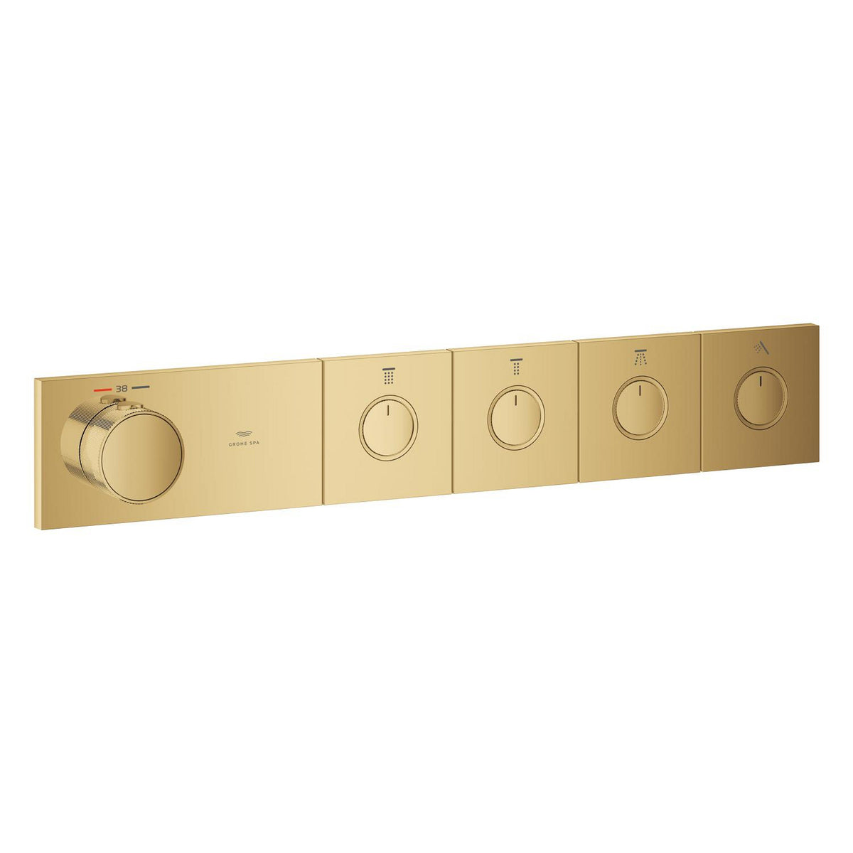 Grohe Grohtherm Aqua Tiles SmartControl Termostatik Ankastre Banyo Bataryası, 4 Çıkışlı, Altın (Sıva Üstü Grubu) - Ürün Görseli
