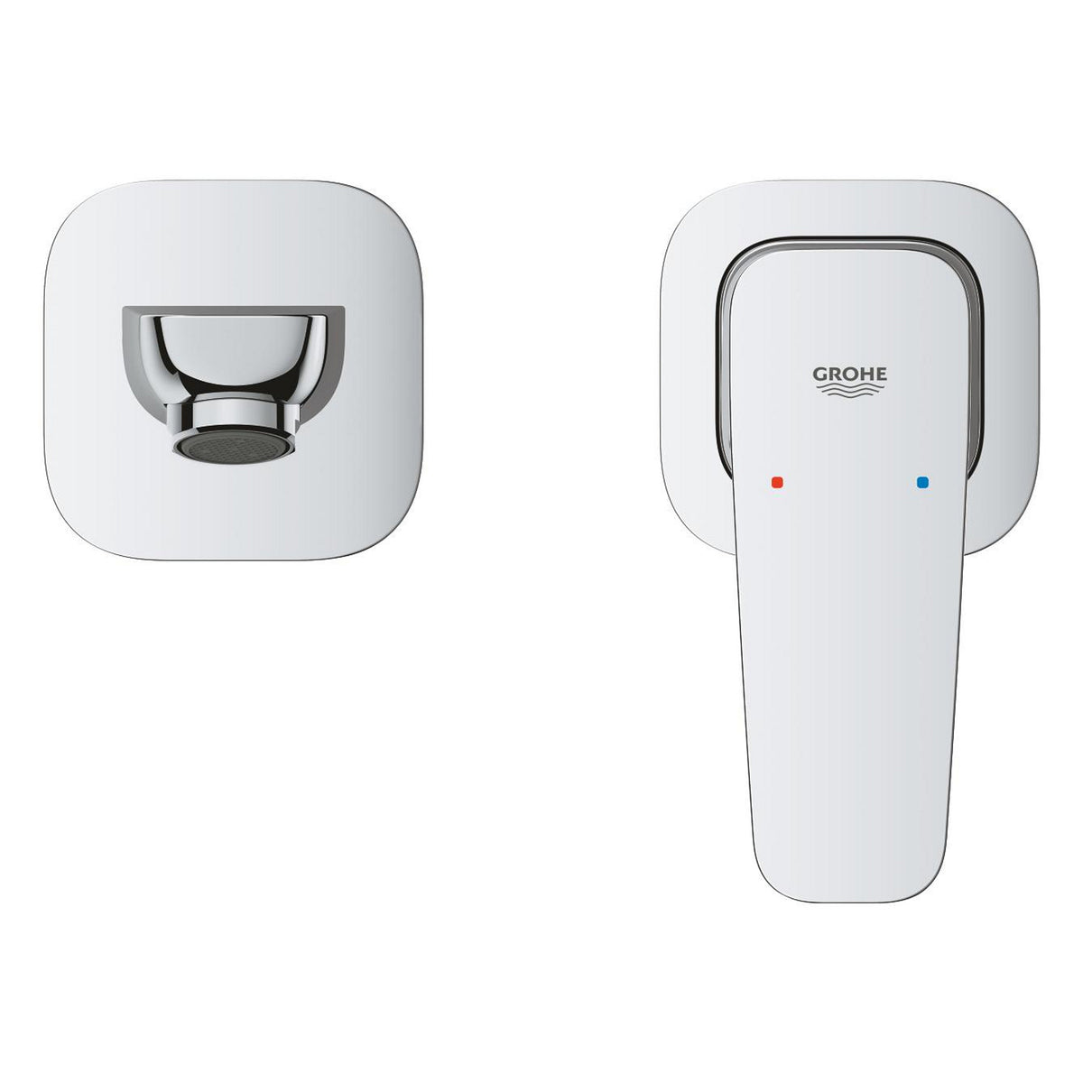 Grohe Cubeo 2 Delikli Duvardan Ankastre Lavabo Bataryası, L-Boy (Sıva Üstü Grubu) - Ürün Görseli