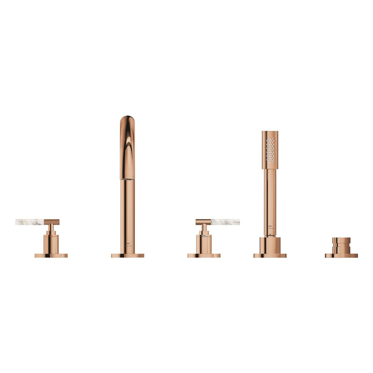 Grohe Atrio Private Collection 5 Delikli Ankastre Küvet Bataryası (Sıva Üstü Grubu), Bakır - Ürün Görseli