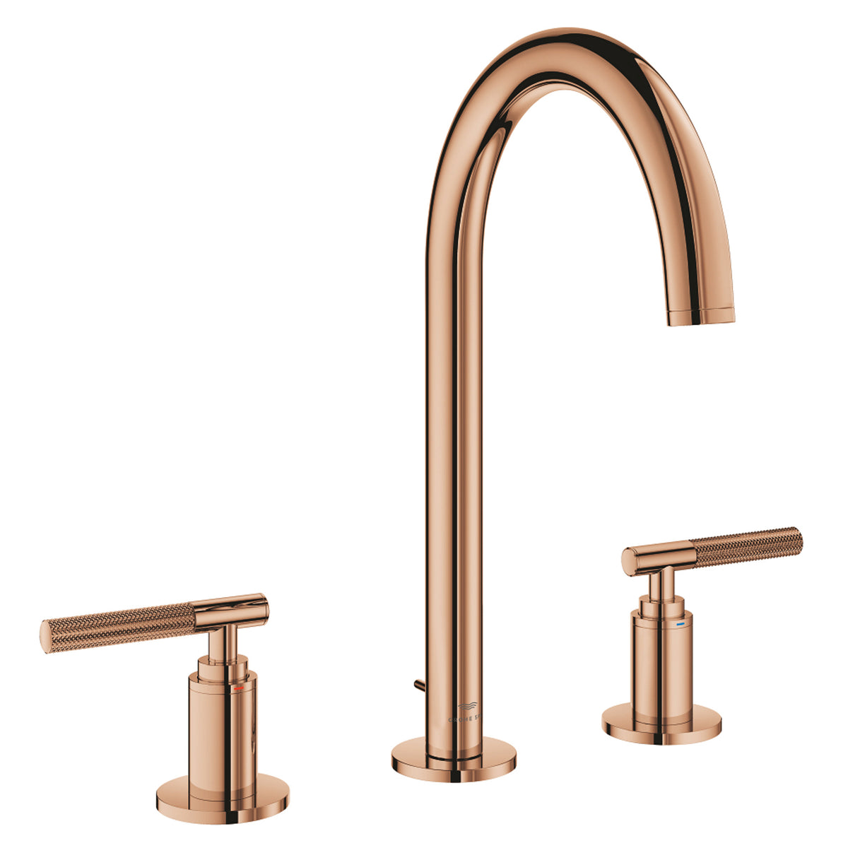 Grohe Atrio Private Collection 3 Delikli Ankastre Sifon Kumandalı Lavabo Bataryası (L-Boy), Bakır - Ürün Görseli