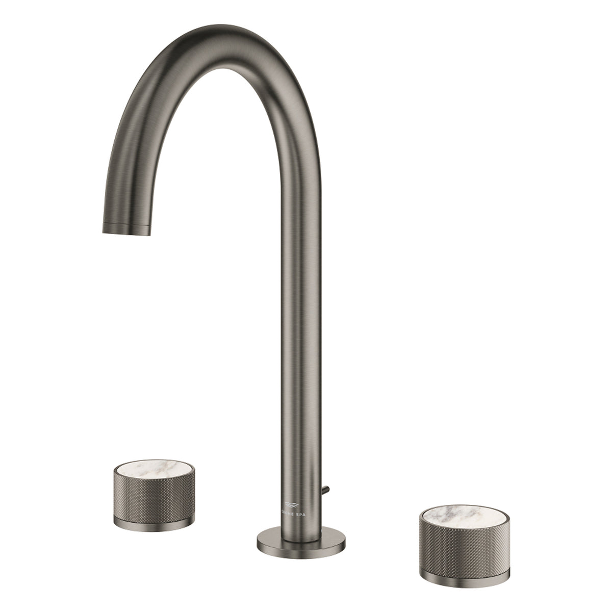Grohe Atrio Private Collection 3 Delikli Ankastre Lavabo Bataryası, Sifon Kumandalı (L-Boy), Fırçalı Sert Grafit - Ürün Görseli