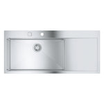 Grohe K1000 Damlalıklı Tek Gözlü Eviye, Paslanmaz Çelik (Sağ Damlalıklı, 116x52 cm) - Ürün Görseli