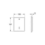 Grohe Tectron Skate Fotoselli Pisuvar Kumanda Paneli (Sıva Üstü Grubu) - Teknik Çizim