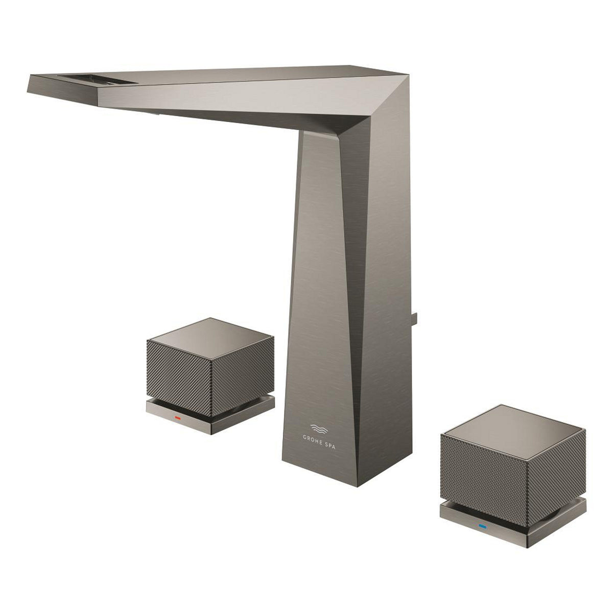 Grohe Allure Brilliant Private Collection L-Boy, 3 Delikli Lavabodan Ankastre Lavabo Bataryası, Sifon Kumandalı, Fırçalı Sert Grafit - Ürün Görseli
