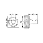Grohe Allure Havlu/Bornoz Askısı, Altın - Teknik Çizim