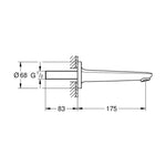Grohe Euroeco Çıkış Ucu - Teknik Çizim