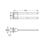 Grohe Selection İkili Döner Havluluk - Teknik Çizim