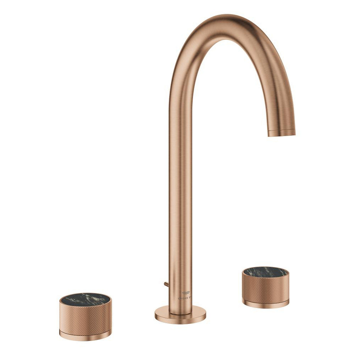 Grohe Atrio Private Collection 3 Delikli Ankastre Lavabo Bataryası, Sifon Kumandalı (L-Boy), Fırçalı Bakır - Ürün Görseli