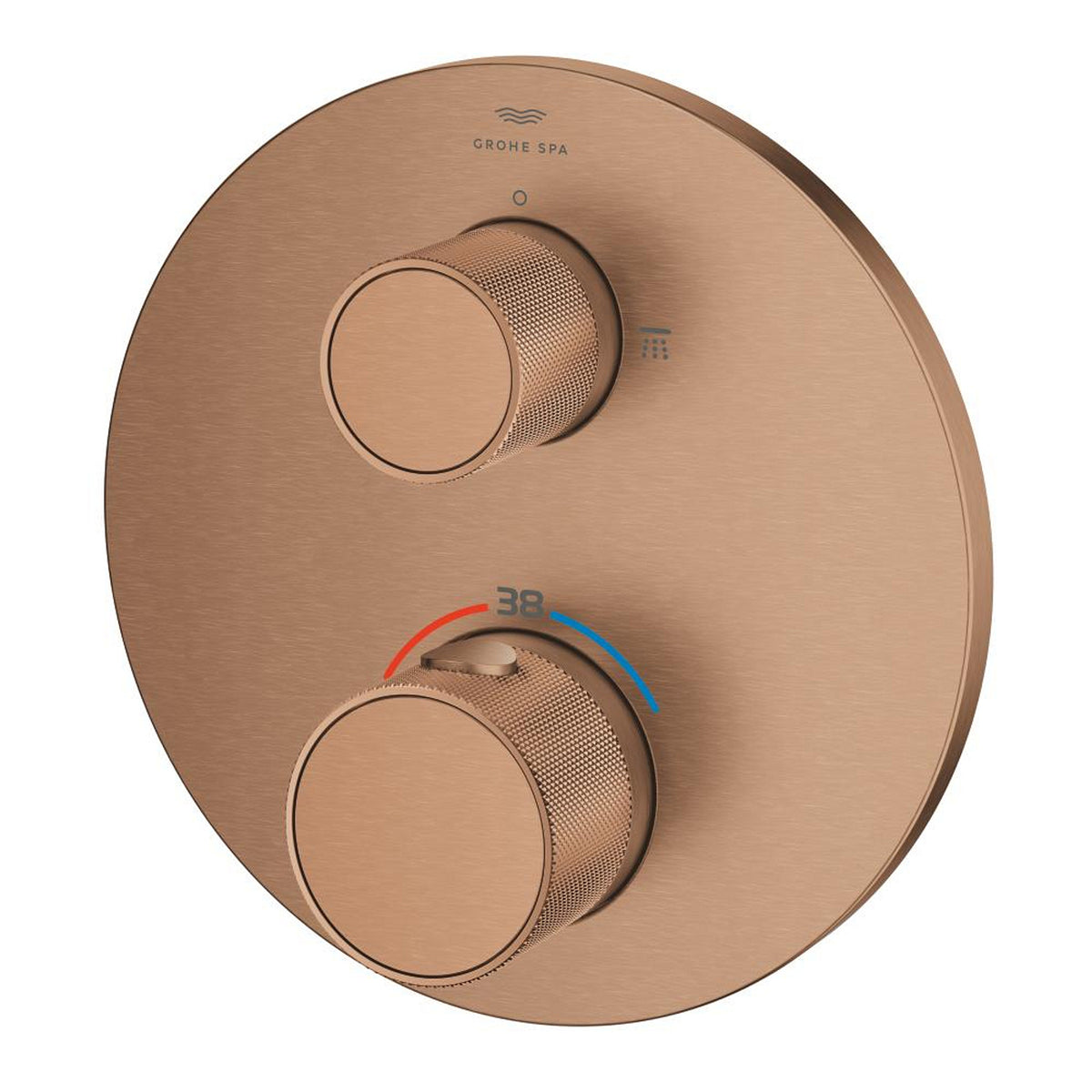 Grohe Atrio Private Collection Ankastre Termostatik Banyo Bataryası (2 Yollu, Sıva Üstü Grubu), Fırçalı Bakır - Ürün Görseli