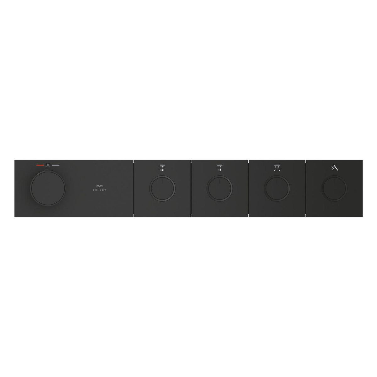 Grohe Grohtherm Aqua Tiles SmartControl Termostatik Ankastre Banyo Bataryası, 4 Çıkışlı, Hayalet Siyah (Sıva Üstü Grubu) - Ürün Görseli