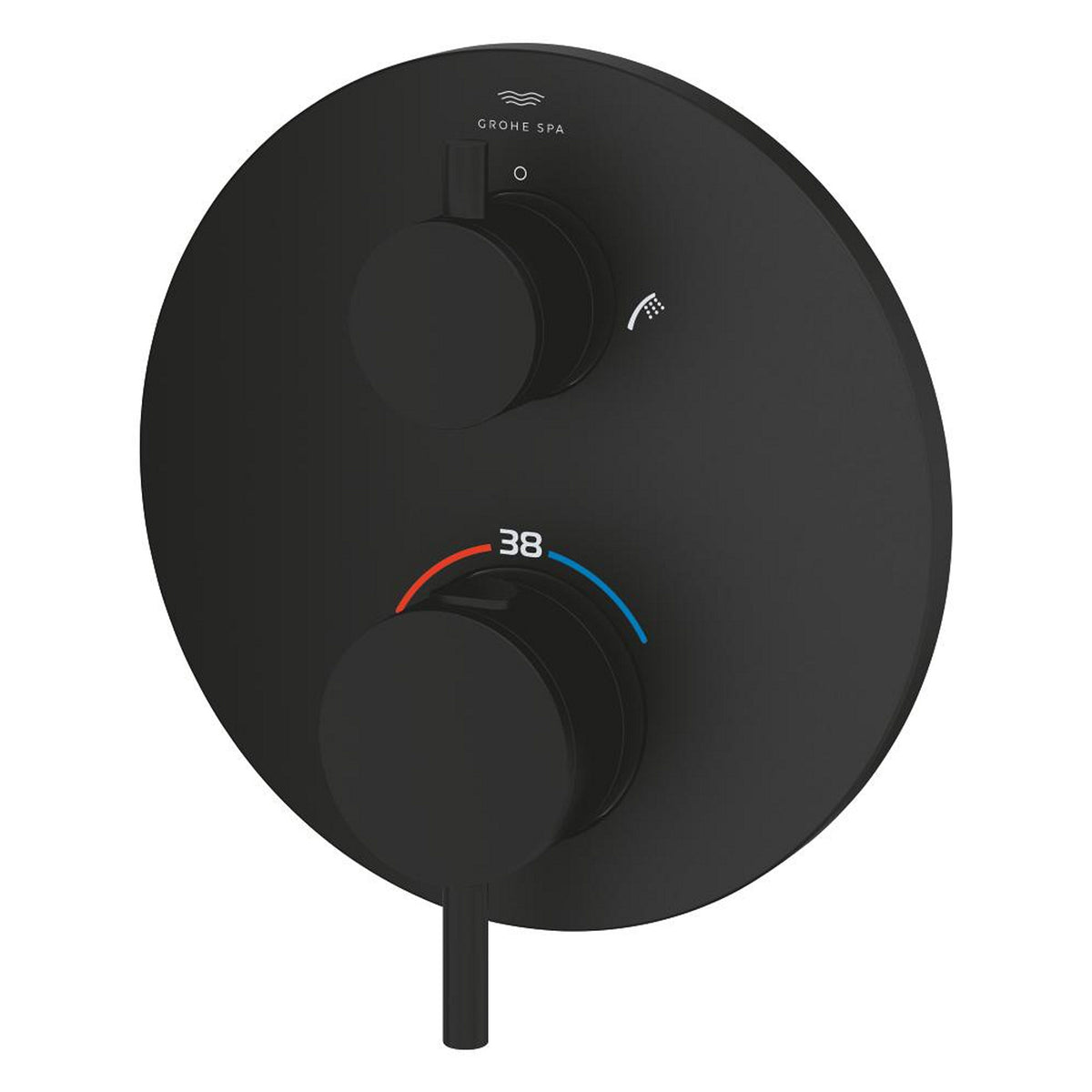 Grohe Atrio Termostatik Banyo/Duş Bataryası (Sıva Üstü Grubu), 2 Yollu, Hayalet Siyah - Ürün Görseli