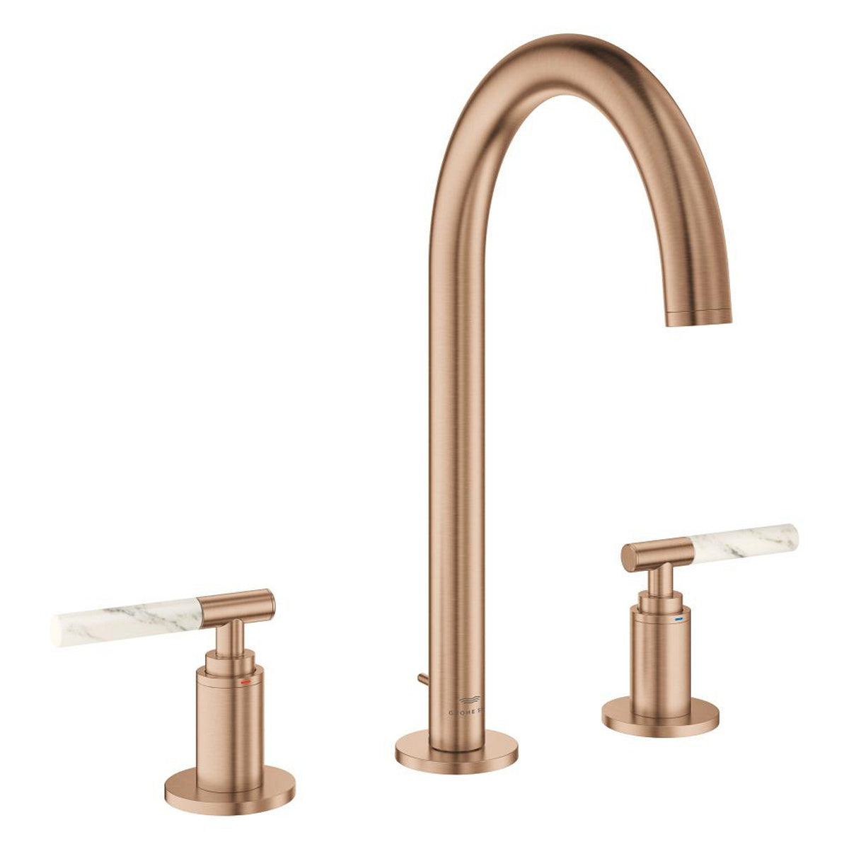 Grohe Atrio Private Collection 3 Delikli Ankastre Sifon Kumandalı Lavabo Bataryası (L-Boy), Fırçalı Bakır - Ürün Görseli