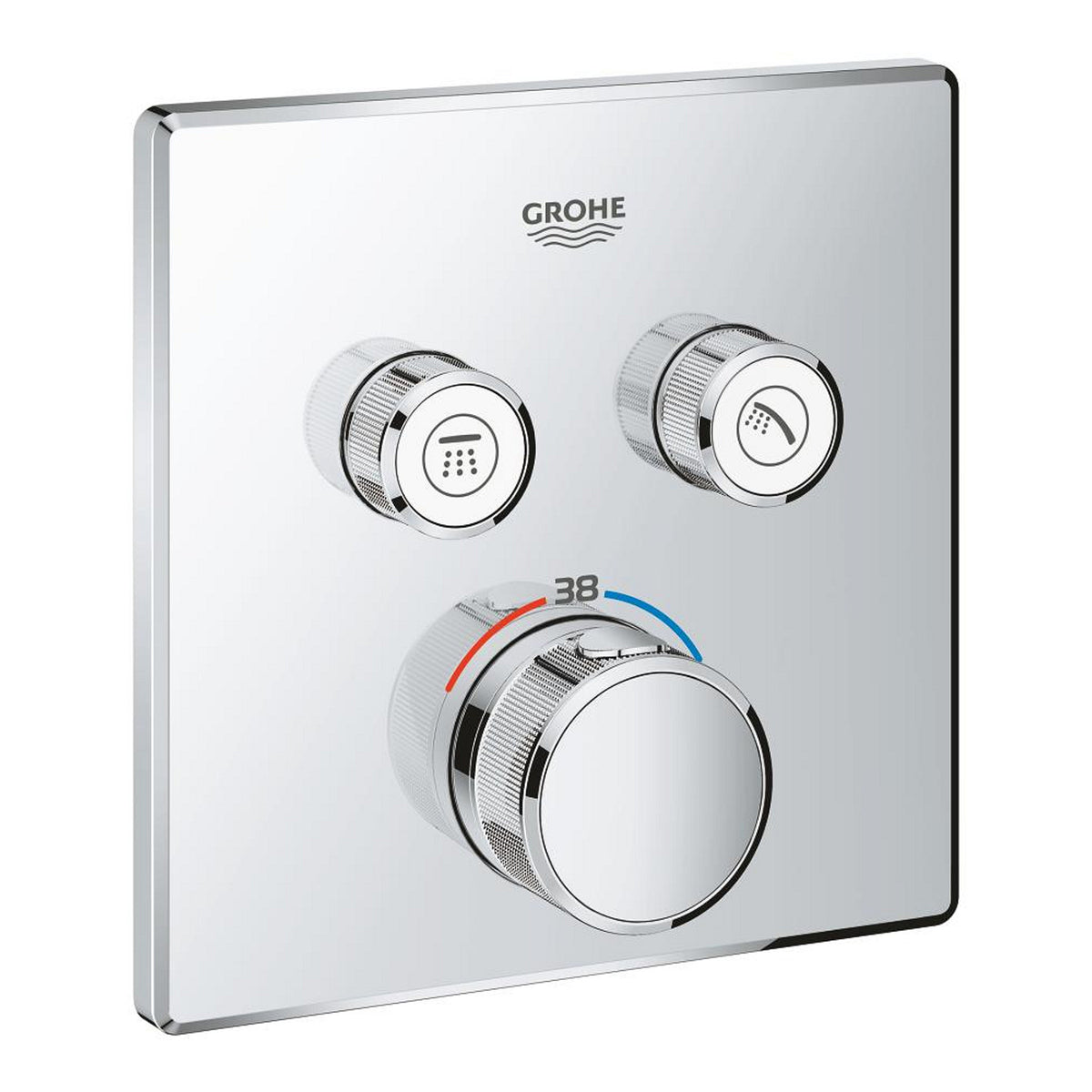 Grohe Grohtherm SmartControl Akış Kontrollü Ankastre Termostatik Banyo Bataryası (2 Yollu, Sıva Üstü Grubu) - Ürün Görseli