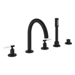 Grohe Atrio Private Collection 5 Delikli Ankastre Küvet Bataryası (Sıva Üstü Grubu), Hayalet Siyah - Ürün Görseli