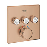 Grohe Grohtherm SmartControl Akış Kontrollü Ankastre Termostatik Banyo Bataryası (3 Yollu, Sıva Üstü Grubu), Fırçalı Bakır - Ürün Görseli