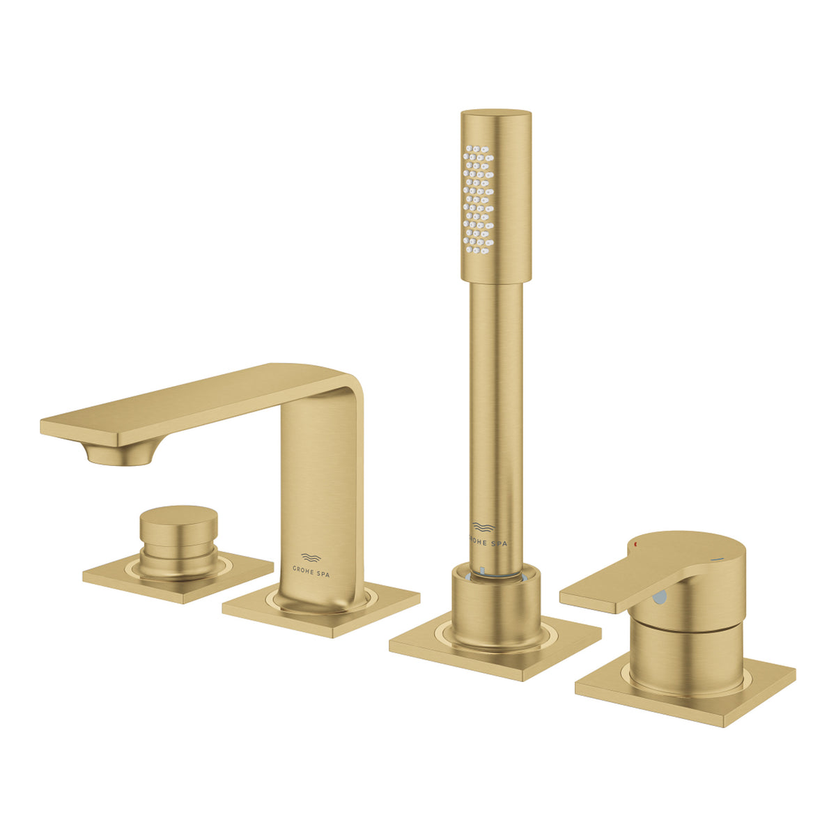 Grohe Allure 4 Delikli Ankastre Küvet Bataryası, Fırçalı Altın - Ürün Görseli
