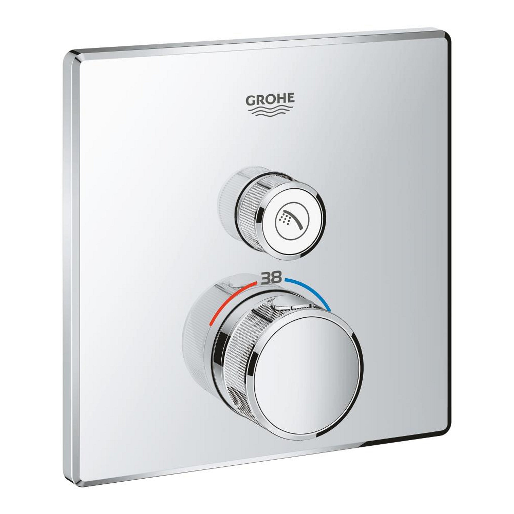 Grohe Grohtherm SmartControl Tek Valfli Akış Kontrollü, Ankastre Termostatik Duş Bataryası (Sıva Üstü Grubu) - Ürün Görseli