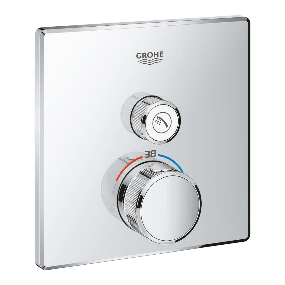 Grohe Grohtherm SmartControl Tek Valfli Akış Kontrollü, Ankastre Termostatik Duş Bataryası (Sıva Üstü Grubu) - Ürün Görseli