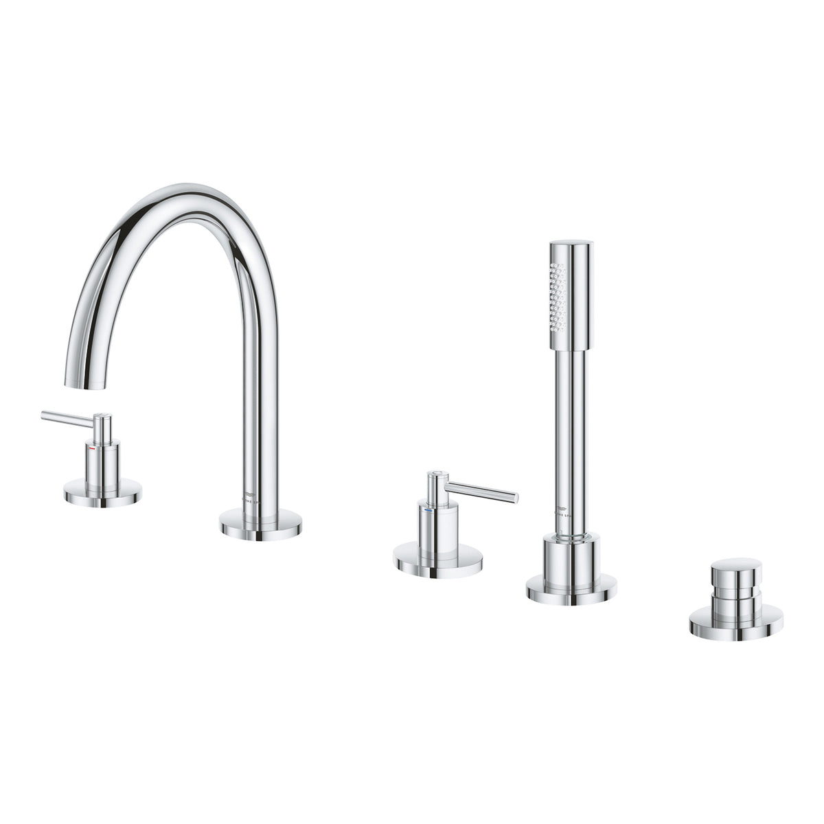 Grohe Atrio 5 Delikli Ankastre Küvet Bataryası (Sıva Üstü Grubu) - Ürün Görseli