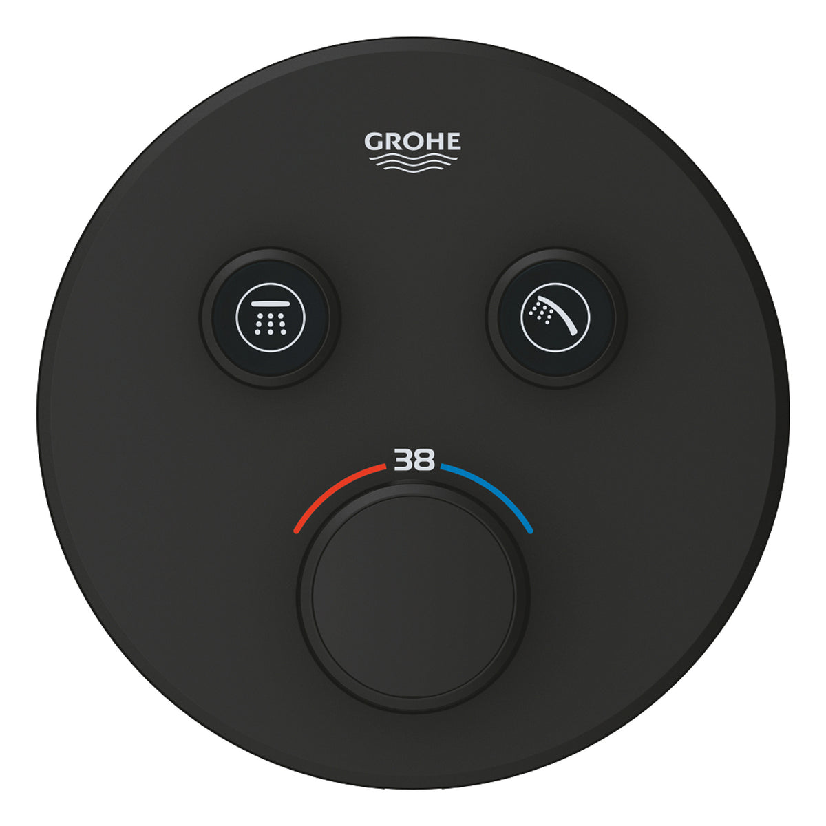 Grohe Grohtherm SmartControl Ankastre Termostatik Banyo/Duş Bataryası (Sıva Üstü Grubu), 2 Yollu, Hayalet Siyah - Ürün Görseli