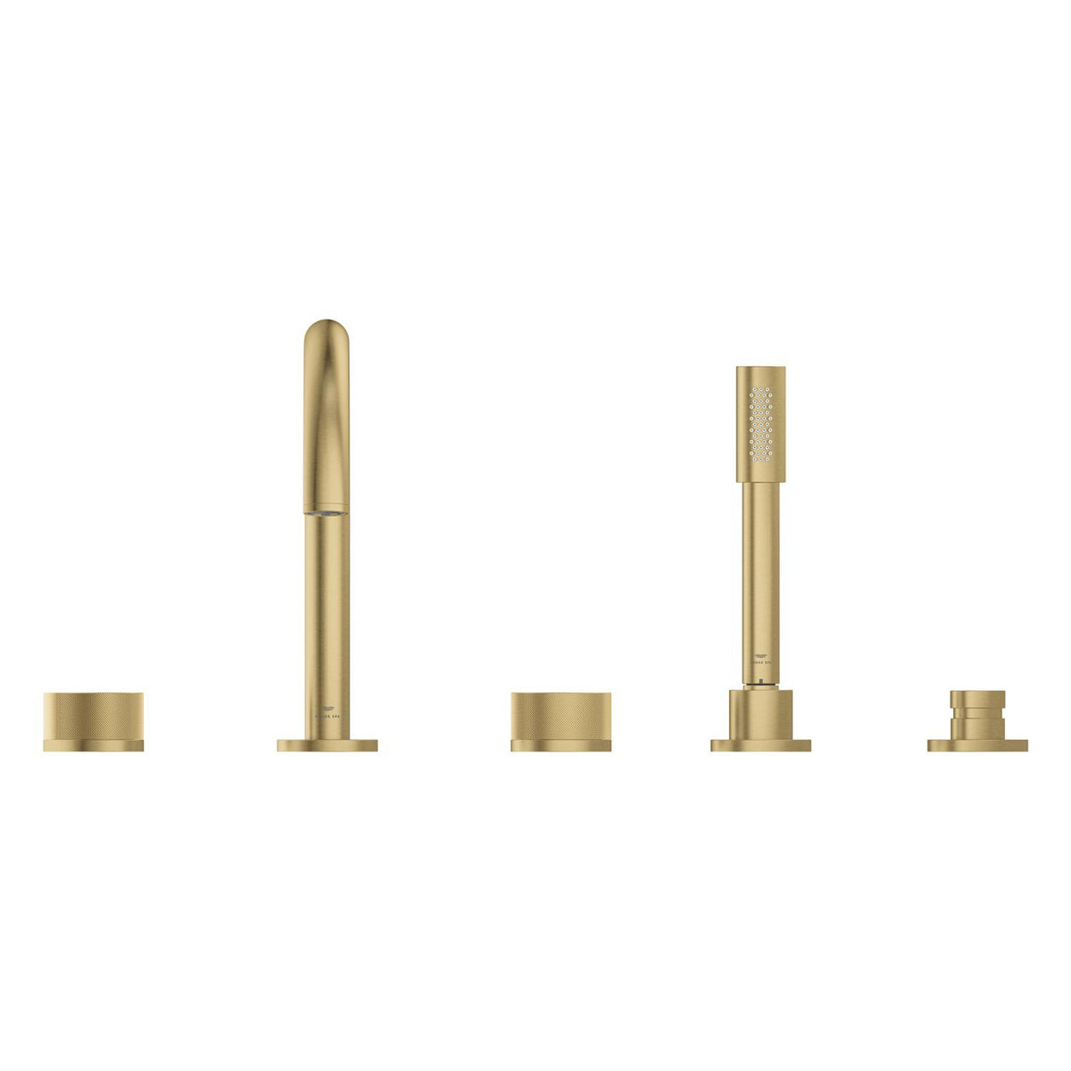 Grohe Atrio Private Collection 5 Delikli Ankastre Küvet Bataryası (Sıva Üstü Grubu), Fırçalı Altın - Ürün Görseli