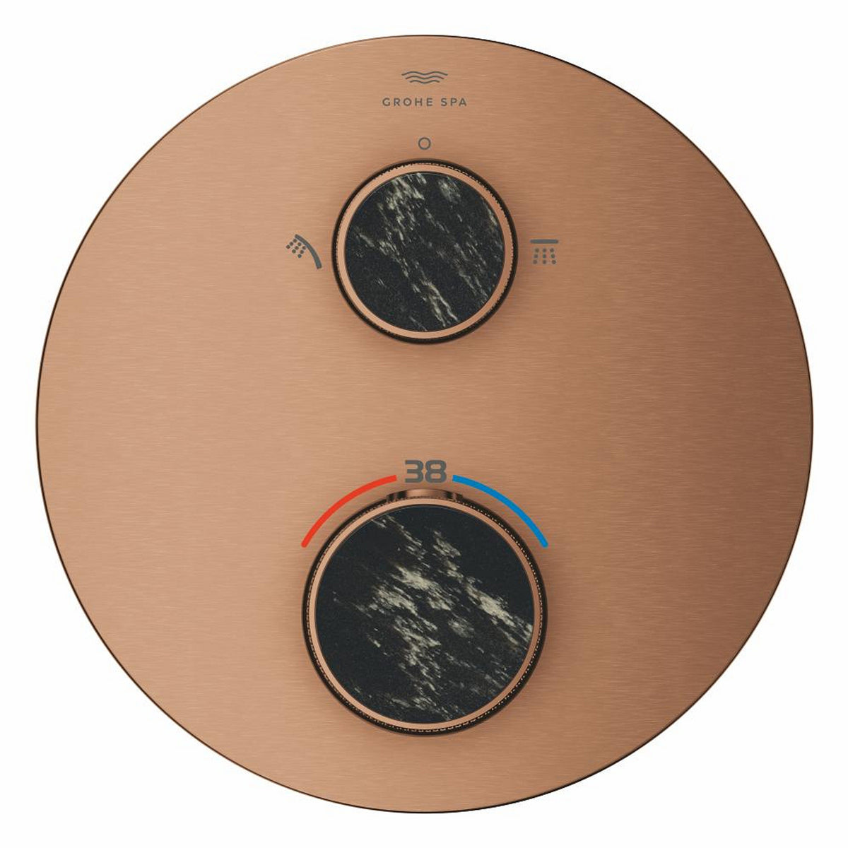 Grohe Atrio Private Collection Ankastre Termostatik Banyo Bataryası (2 Yollu, Sıva Üstü Grubu), Fırçalı Bakır - Ürün Görseli