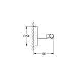 Grohe BauCosmopolitan Havlu/Bornoz Askısı - Teknik Çizim