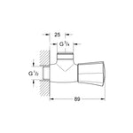 Grohe Costa L Ara Musluk 1/2 - Teknik Çizim