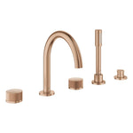 Grohe Atrio Private Collection 5 Delikli Ankastre Küvet Bataryası (Sıva Üstü Grubu), Fırçalı Bakır - Ürün Görseli
