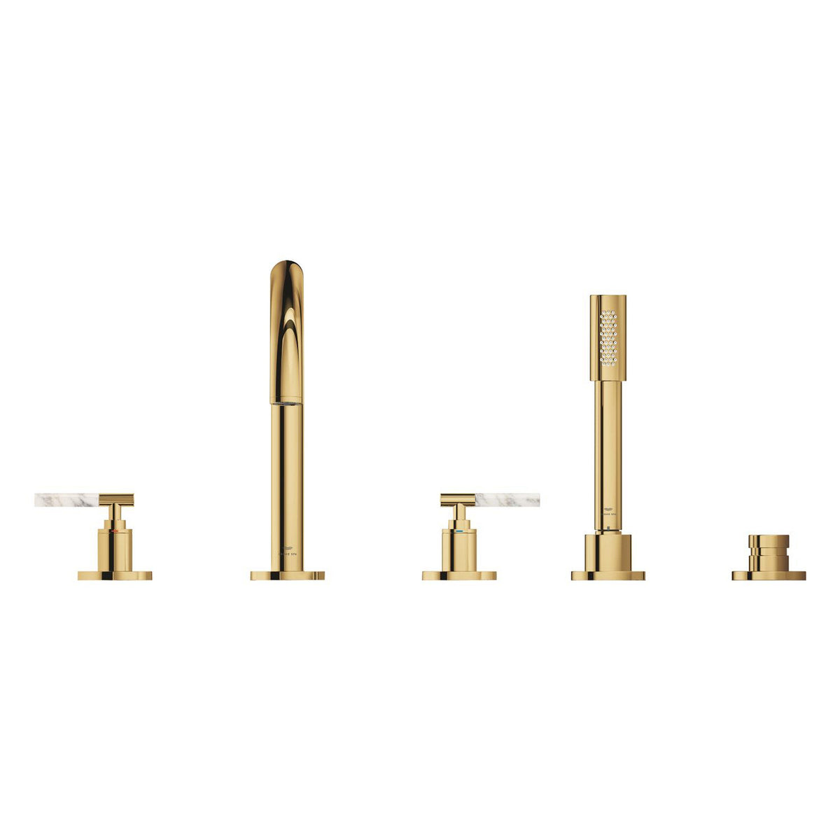 Grohe Atrio Private Collection 5 Delikli Ankastre Küvet Bataryası (Sıva Üstü Grubu), Altın - Ürün Görseli