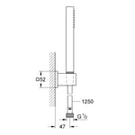 Grohe Euphoria Cube Stick El Duş Takımı - Teknik Çizim